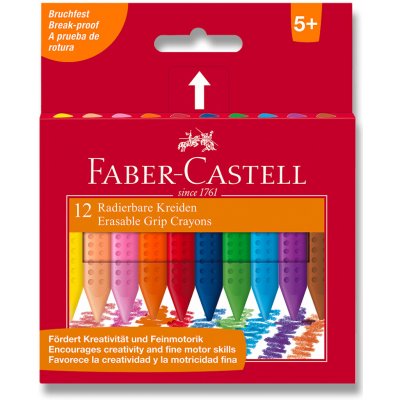 Faber Castell Voskové pastelky Grip Wax 12 ks – Zboží Mobilmania