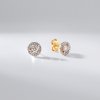 Náušnice Lillian Vassago Klasické peckové zlaté náušnice s diamanty LLV59-DER043Y