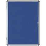Bi-Office Informační vitrína s textilním povrchem, modrá, 720 x 980 mm – Zboží Živě