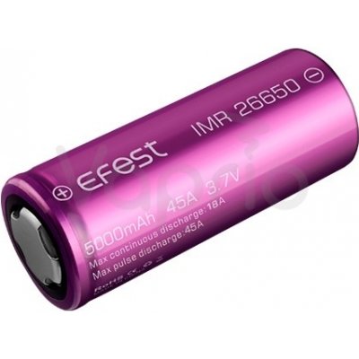 Efest Baterie IMR 26650 5000mAh 40A fialová – Hledejceny.cz