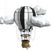 Vystřihovánka a papírový model Cut'n'Glue Horkovzdušný balon v oblacích – 3D papírový modelbílá/černá