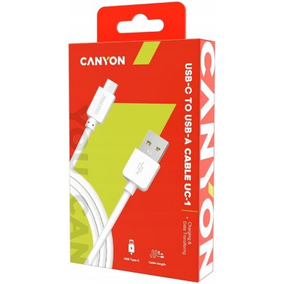 Canyon CNE-USBC1W USB-C, 1m, bílý – Zbozi.Blesk.cz