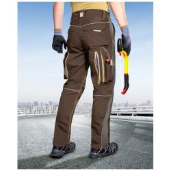 Ardon H6458 Kalhoty URBAN+ do pasu zkrácené na výšku 170-175 cm Hnědá