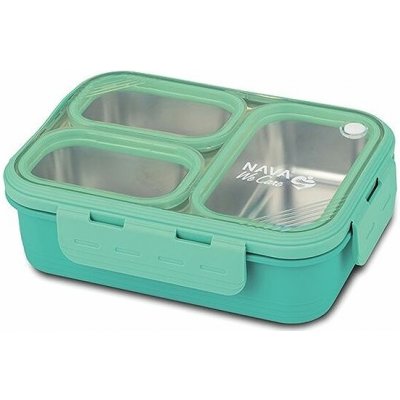 Nava Greece Nerezový bento box 800 ml tyrkysový – Zboží Dáma