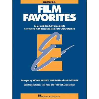 Essential Elements Film Favorites noty na baryton, baskřídlovku v basovém klíči – Zboží Mobilmania