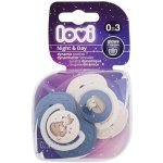 Lovi silikon dudlík Night & Day 2 ks Liška modrá – Zboží Dáma