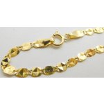 Klenoty Budín Dámský hladký pevný zlatý náramek ze žlutého zlata 585/1,09gr 17cm HK7098 – Zboží Dáma