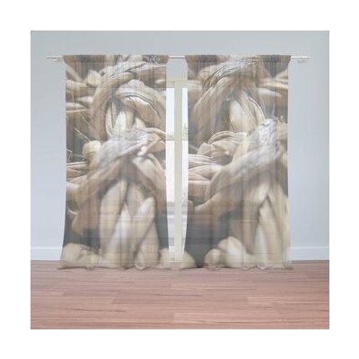 Sablio Záclony Banánové listí: 2ks 150x250cm – Hledejceny.cz