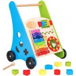 EcoToys Dřevěné hrací chodítko xylofon a buben s kostkami – Zboží Mobilmania