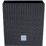 Prosperplast RATO LOW Květináč 20x20x20,2 cm ratan antracit – Sleviste.cz