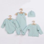 New Baby 4-dílná kojenecká soupravička do porodnice I AM modrá – Zboží Dáma