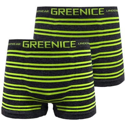 Greenice bezešvé boxerky zelená 2 ks