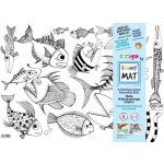 FUNNY MAT Funny Mat Podložka na kreslení Piraně + pastelky zdarma 489774 – Hledejceny.cz