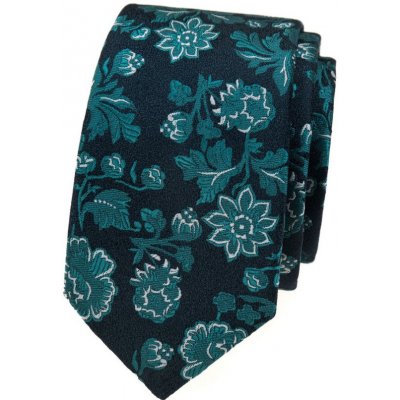 Avantgard Kravata Slim Lux 571-22323 modrá/tyrkysová – Zboží Mobilmania