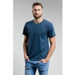 CityZen bavlněné triko pánské AGEN kulatý výstřih modré – Zboží Dáma