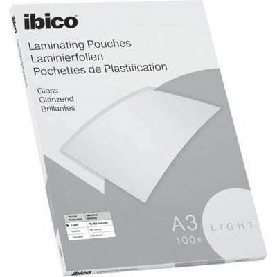 Laminovací fólie IBICO A/3 303 × 426 mm, 75–80 mikronů, lesklá, 100 kusů v roli, 627311 – Hledejceny.cz