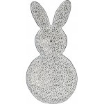 Bastion Collections TRAY BUNNY HAPPY FLOWER in black, 30,5x15cm LI TRAY BUN 002 BL – Hledejceny.cz
