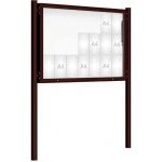 PROCITY Venkovní vitrína model 2000 21 x A4, hnědá, včetně sloupků | Zboží Auto