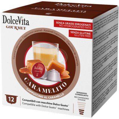 Dolce Vita Italfoods Cappuccino s karamelovou příchutí do Dolce Gusto 12 ks – Hledejceny.cz
