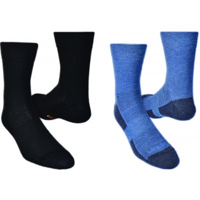Vavrys ponožky LIGHT TREK CMX 2020 2-pack černá+modrá – Zboží Mobilmania