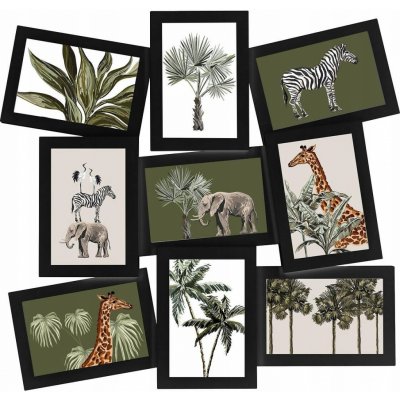 DekorStyle Fotorámeček na 9 fotek Cali černá – Zboží Živě