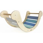 Montessori ELIS DESIGN houpačka 5in1 light varianta: natur okraje, barevné desky – Zboží Dáma