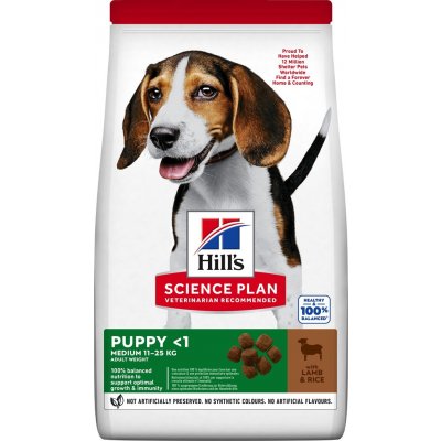 Hill's Science Plan granule pro štěňata středních plemen s jehněčím a rýží 18 kg – Hledejceny.cz