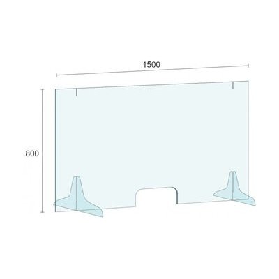 Elventa Plast Ochranná přepážka GRANDE stojací 1500 x 800 mm
