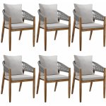 tectake 406053 zahradní židle manacor, provazový design - greige,sada 2 kusů – Sleviste.cz