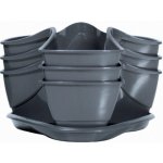 Prosperplast COUBI kaskádový květináč 29,5x29,5x88 cm grafit – Sleviste.cz
