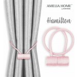 Závěsy - doplňky HAMILTON barva pudrová růžová ameliahome – Hledejceny.cz