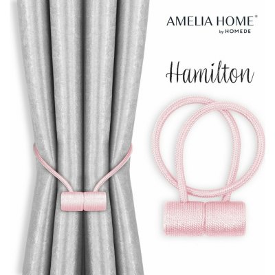 Závěsy - doplňky HAMILTON barva pudrová růžová ameliahome – Hledejceny.cz