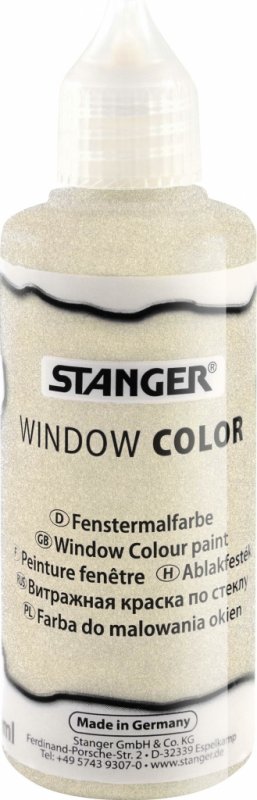 Barva na sklo 80 ml transparentní se zlatými třpytkami – Zboží Mobilmania