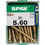 Spax Uni vrut zápust.hlava PZ/Z2 4CUT a plným závitem Yellox 5 x 60 mm 25 ks – Hledejceny.cz