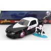 Model Jada Mazda Miata With Marvel Ghost Spider 1990 Černá Bílá 1:32