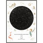 Jen tak z lásky Hvězdná mapa životního okamžiku - Váš originální dárek s hloubkou Rozměr plakátu: 30 × 40 cm (tištěný plakát), Barva pozadí: Malý princ – Zboží Mobilmania