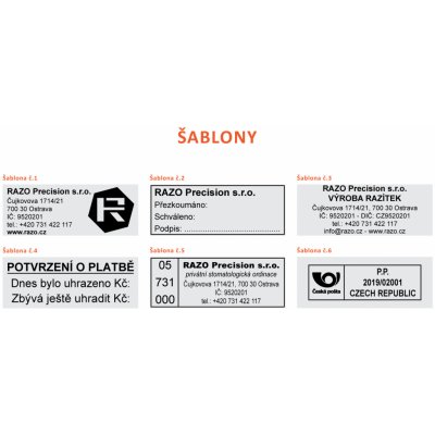 RAZO Štoček do razítka 58 x 22 mm (S-844; S824; 4913; Printer 40) – Zboží Živě
