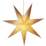 EMOS vánoční hvězda papírová závěsná se zlatými třpytkami na okrajích bílá 60 cm vnitřní DCAZ07 – Zboží Dáma