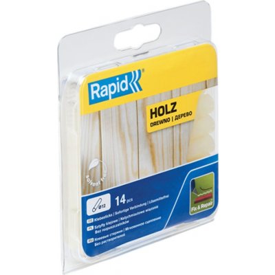 Lepidlo tavné na dřevo, Ø 12 mm, 125 g, nažloutlá, blistr, RAPID – Sleviste.cz