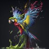 Obraz Skleněný obraz Colorful Ara 50x50 cm