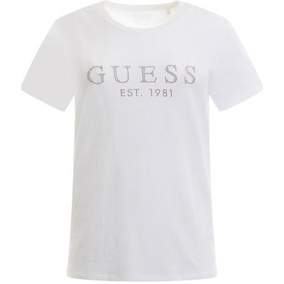 GUESS SS GUESS 1981 CRYSTAL EASY TEE W3GI76K8G01-G011 Bílý