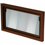ACO Sklepní okno hnědé vyklápěcí plastové 80 x 60 cm dvojsklo 4+4 mm – Zboží Mobilmania