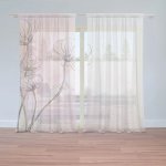 Sablio Záclony Růžový akvarel: 2ks 150x250cm – Hledejceny.cz