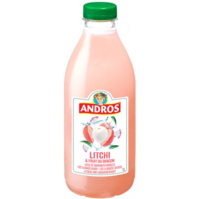 Andros Osvěžující nápoj s liči citrony a dračím ovocem 1 l – Sleviste.cz