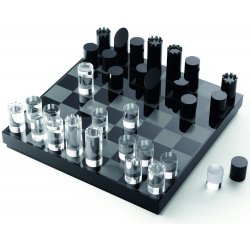 Skleněné šachy YAP Philippi 28 cm černé