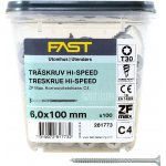 Rychlovruty FAST Wood Screw 6,0x100 Legovaná ocel C4, TX30 (100 ks) – Hledejceny.cz