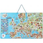Woody Magnetická mapa EVROPY, společenská hra 3 v 1, ČJ – Zboží Dáma