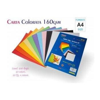 Papír barevný mix A4 160g 100l