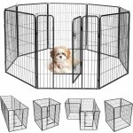 InternetovaZahrada Kovová ohrádka pro štěňátka 56 x 156 x 80 – Zboží Mobilmania