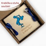 PanDatel Malé dřevěné pouzdro na peníze - NAROZENÍ DÍTĚTE - čáp – Zbozi.Blesk.cz